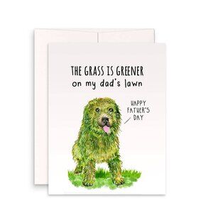 A Grass-Stained Greeting for Dad: Handmade Father's Day Card